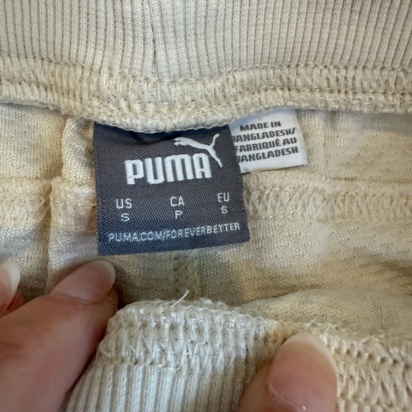 Puma Cream Ribbed Tank and Drawstring Shorts Set - Picture 6 of 11